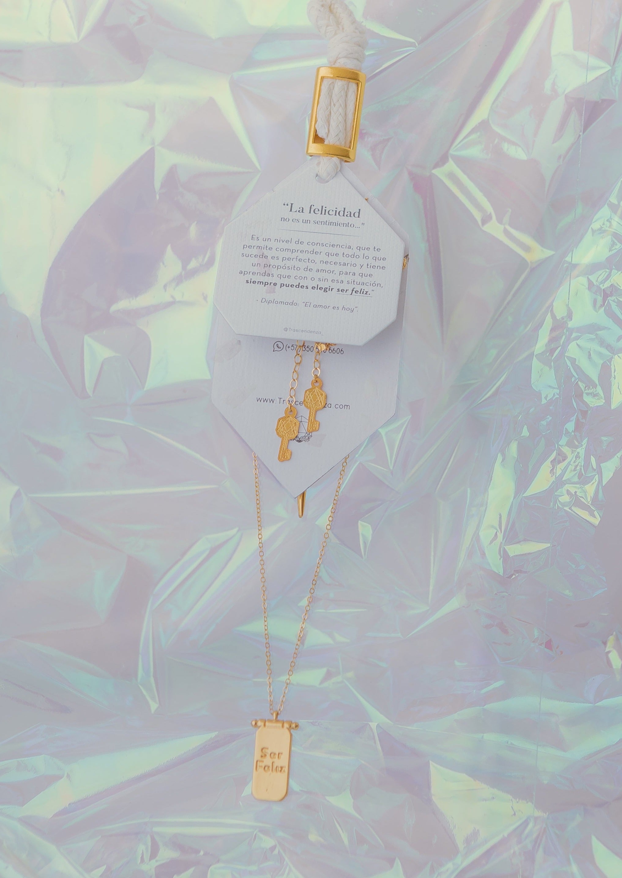 Set x2 Collares Intercambiables "Ser Feliz"